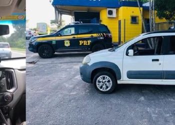 Motorista foge da PRF por 16km e é preso com carro roubado em Linhares