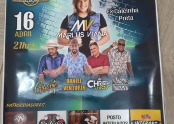 Marlus Viana, ex-vocalista da banda Calcinha Preta e mais quatro atrações neste Sábado de Aleluia no Clube da Polícia