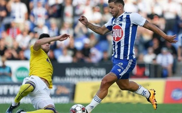 Linharense Murilo Henrique comemora classificação do HJK á fase de grupos da Liga Europa