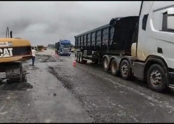 BR-101: concessionária libera tráfego no km 170 em Linhares
