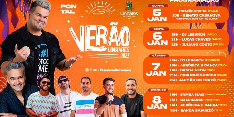 Mais de 110 shows musicais em Pontal, Regência e Povoação durante o verão 2023