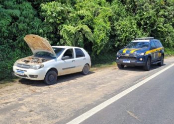 Carro furtado em Linhares em 2020 é recuperado na BR-101, em Pedro Canário