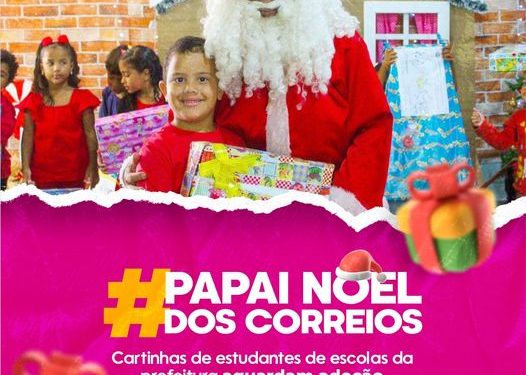 Papai Noel dos Correios: cartinhas de estudantes da rede municipal de Linhares aguardam adoção