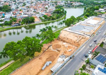 Prefeitura avança nas obras do complexo esportivo e cultural com vista para a Linha Verde