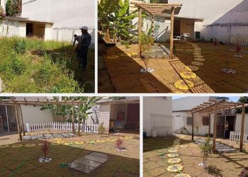 Internos realizam reforma e constroem jardim em entidade de Linhares