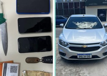 Trio que roubou carro de aplicativo em Linhares é preso na Bahia; veículo foi recuperado