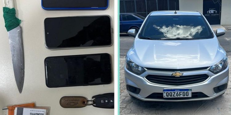 Trio que roubou carro de aplicativo em Linhares é preso na Bahia; veículo foi recuperado