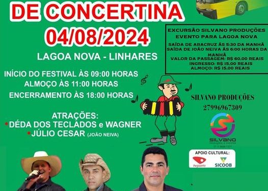 Lagoa Nova sedia o 32º Festival de Concertina no próximo domingo (4)