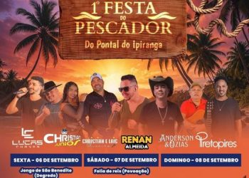 1ª Festa do Pescador agita feriado da Independência com gastronomia e shows gratuitos em Pontal do Ipiranga