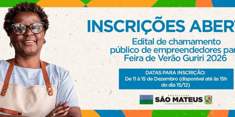 São Mateus: inscrições de chamamento para empreendedores participarem da Feira de Verão Guriri terminam segunda (15)