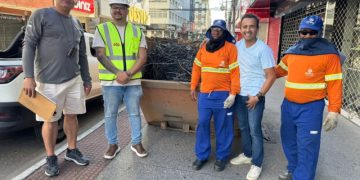 Linhares prossegue com trabalho de retirada de fios inutilizados; trechos do Centro serão interditados no domingo (8)