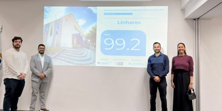 Prefeitura de Linhares conquista nota 99.2 em Ranking Capixaba de Transparência