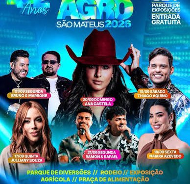 Ana Castela e Naiara Azevedo fazem convite especial para a ExpoAgro São Mateus, que começa nesta quinta (17)